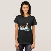 Funny Pallon Snowman Christmas Tree Xmas Womens Me T-Shirt (Vorne ganz)