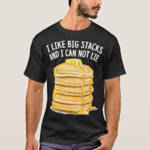 Funny Pancake Eater ich Liebe große Stapel und ich T-Shirt