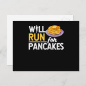 Funny Pancake Liebhaber Marathon Läufer Postkarte (Vorne/Hinten)