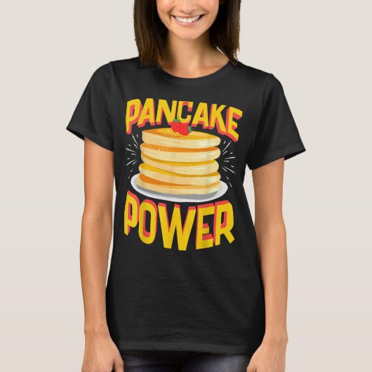 Funny Pancake Power, Bodybuilding Pre-Workout T-Shirt (Vorderseite)
