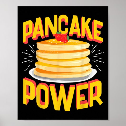 Funny Pancake Power Poster (Vorne)