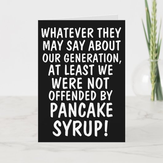 FUNNY PANCAKE SYRUP BIRTHDAY CARD FEIERTAGSKARTE (Vorderseite)