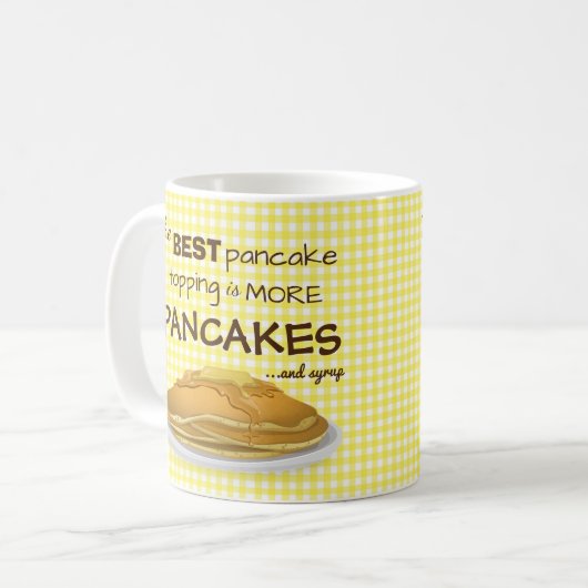 Funny Pancakes und Sirup Zitronensatz Kaffeetasse (Vorderseite Links)