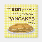 Funny Pancakes und Sirup Zitronensatz Magnet (Vorne)