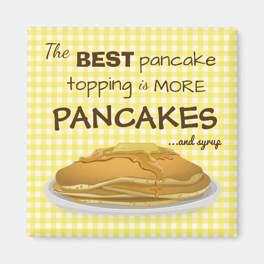 Funny Pancakes und Sirup Zitronensatz Magnet (Vorne)
