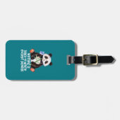 Funny Panda Animal Zitat Nichts Schwarz und Weiß Gepäckanhänger (Vorderseite horizontal)
