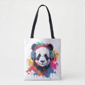 Funny Panda Aquarell hell zeichnend Tasche (Vorderseite)