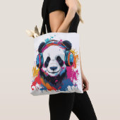 Funny Panda Aquarell hell zeichnend Tasche (Von Nahem)