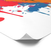 Funny Panda Aquarellkunst Poster (Ecke)