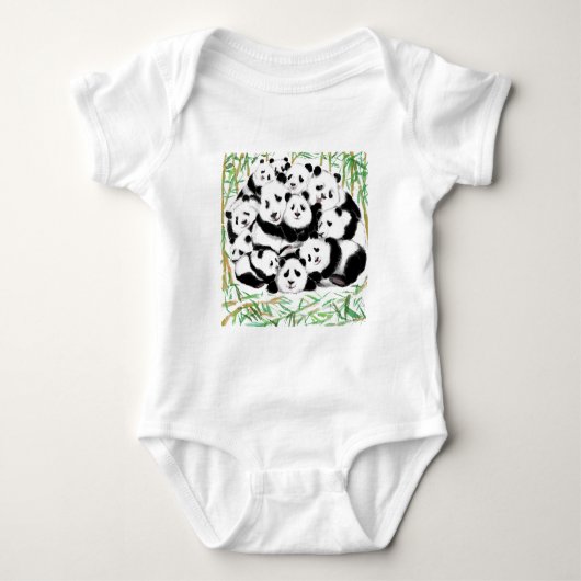 Funny Panda Baby Bodysuit Strampler (Vorderseite)