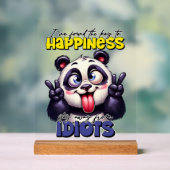 Funny Panda Bär Sarkaswort Kunst Acrylschild (Neutral)