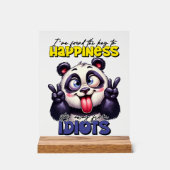 Funny Panda Bär Sarkaswort Kunst Acrylschild (Vorderseite)