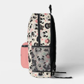 Funny Panda Bärenmuster Pink Black Backpack Bedruckter Rucksack (Rechts)