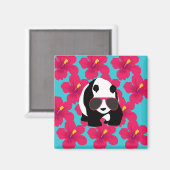 Funny Panda Bear Beach Bum Coole Sonnenbrille Trop Magnet (Vorderseite/Rückseite)