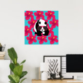 Funny Panda Bear Beach Bum Coole Sonnenbrille Trop Poster (Heimbüro)