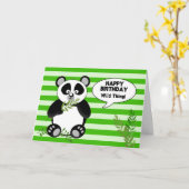 Funny Panda Bear - GEBURTSTAG - Spaß Karte (Gelbe Blume)