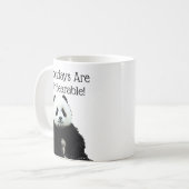 Funny Panda Bear Niedlich Montag Arbeitspause Kaffeetasse (Vorderseite Links)
