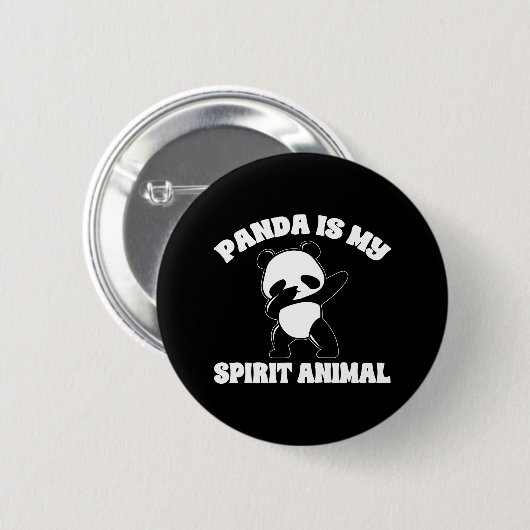 Funny Panda Bear Panda ist meine Spirit Animal Boy Button (Vorne & Hinten)