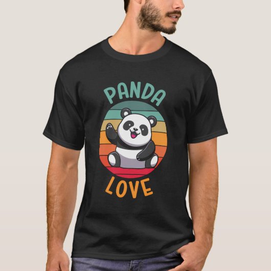 Funny Panda Bear Panda Liebe Boys T-Shirt (Vorderseite)