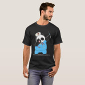 Funny Panda Bear T-Shirt Dabbing Panda Bear Scrub (Vorne ganz)