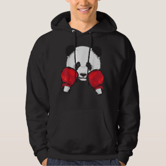 Funny Panda Boxing Cool Animal Lover Gloves Boxer Hoodie