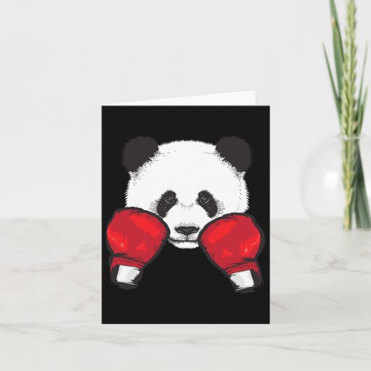 Funny Panda Boxing Cool Animal Lover Gloves Boxer Karte (Vorderseite)
