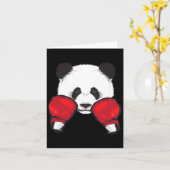 Funny Panda Boxing Cool Animal Lover Gloves Boxer Karte (Gelbe Blume)