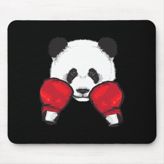 Funny Panda Boxing Cool Animal Lover Gloves Boxer Mousepad (Vorne)