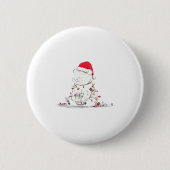 Funny Panda Christmas Graphics Animal Lights Lover Button (Vorderseite)