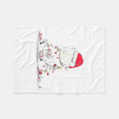 Funny Panda Christmas Graphics Animal Lights Lover Fleecedecke (Vorderseite (Horizontal))