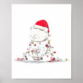 Funny Panda Christmas Graphics Animal Lights Lover Poster (Vorne)