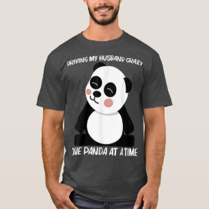 Funny Panda Design für Frauen Mama Schwarz-weißer T-Shirt