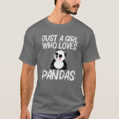 Funny Panda Design für Mädchen Mama Schwarz-weißer T-Shirt (Vorderseite)