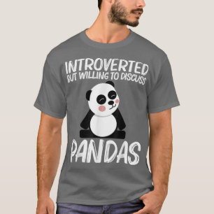 Funny Panda Design für Männer Frauen Schwarz-weiße T-Shirt