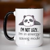 Funny Panda Energy Rett Mode Tasse