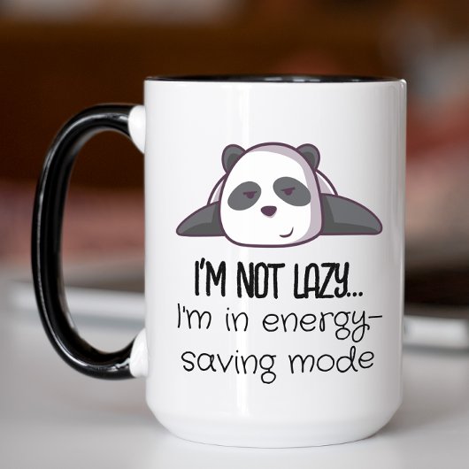 Funny Panda Energy Rett Mode Tasse
