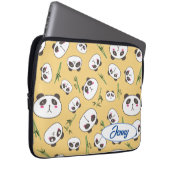 Funny Panda Face Laptop Sleeve (Vorne Rechts)