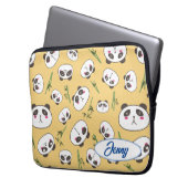 Funny Panda Face Laptop Sleeve (Vorderseite Links)