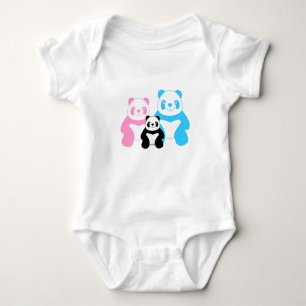 Funny Panda Familie Baby Strampler