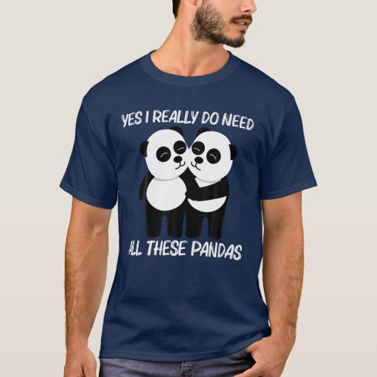 Funny Panda für Männer Chinesische Riesen-Pandas f T-Shirt (Vorderseite)