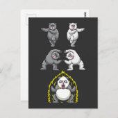 Funny Panda Fusion Polar Bären Transformation Postkarte (Vorne/Hinten)