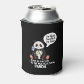 Funny Panda gegen Rassismus Schwarz-weiß und asiat Dosenkühler (Kanne Rückseite)