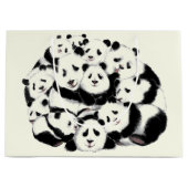Funny Panda Geschenktasche Große Geschenktüte (Vorderseite)