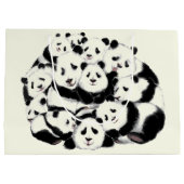 Funny Panda Geschenktasche Große Geschenktüte (Rückseite)