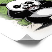 Funny Panda making a Fart on a White Poster (Ecke)