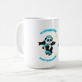 Funny Panda mit Sonnenbrille & Cap Kaffeetasse (Vorderseite Links)