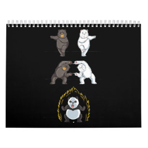 Funny Panda Niedlicher Polar Bär Tier Lover Kalender