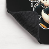 Funny Panda Playing Badminton Cute Sporty Exercise Mousepad (Ecke)