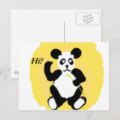 Funny Panda Postkarte (Vorne/Hinten)