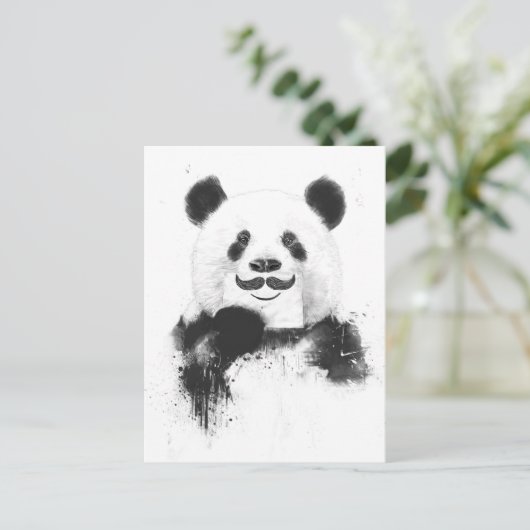 Funny Panda Postkarte (Stehend Vorderseite)